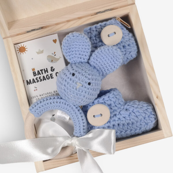 Coffret naissance Maylily bleu vu du dessus