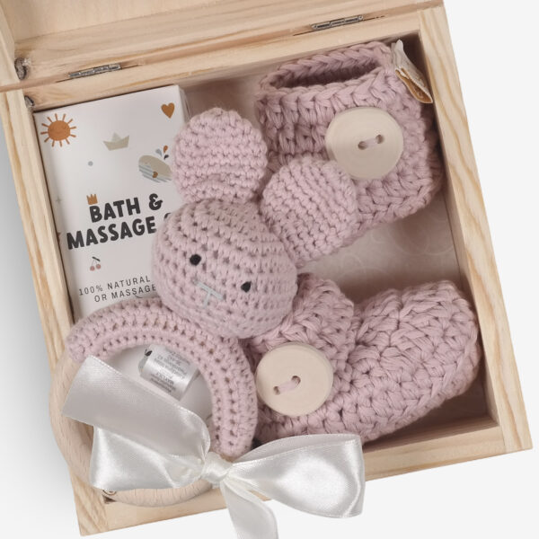 Coffret naissance Maylily rose vu du dessus