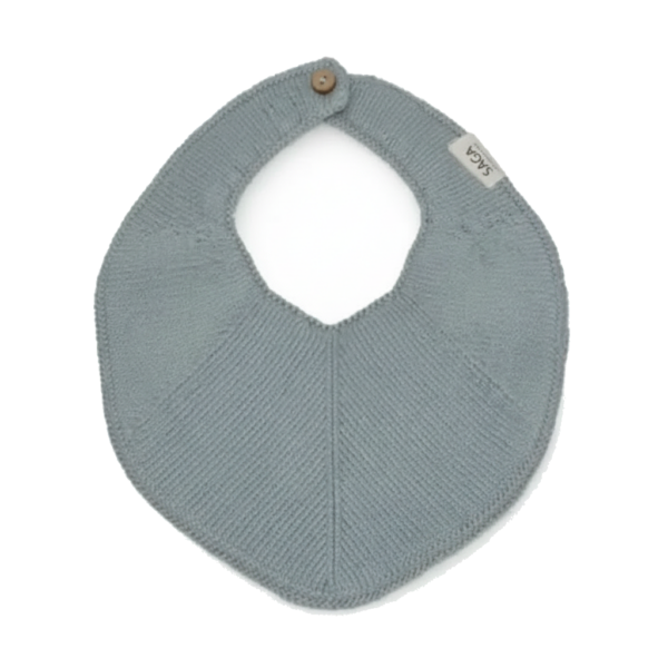 Bavoir bébé vert avec fermeture à bouton
