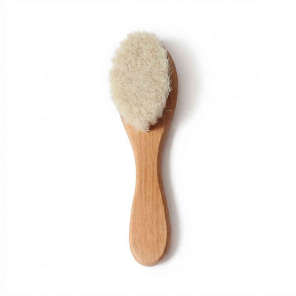 Brosse pour bébé avec manche en bois
