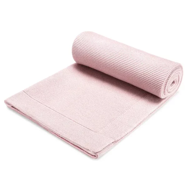 Couverture bébé Maylily Bamboolove rose poudré roulée