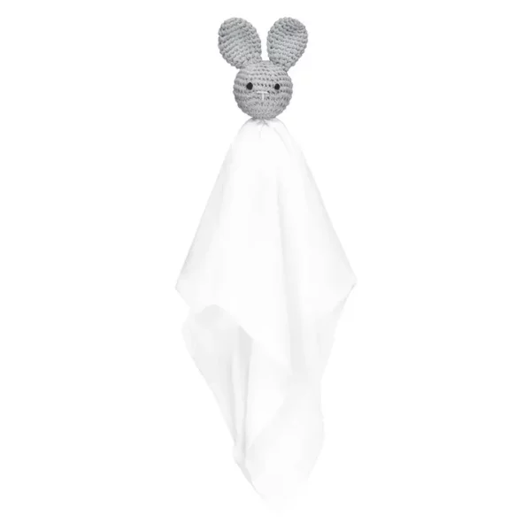 Doudou Maylily blanc avec tête de lapin grise