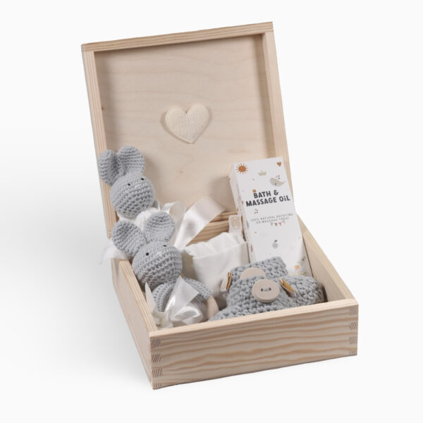 Coffret cadeau naissance bébé Mailily M Gris – YllBox