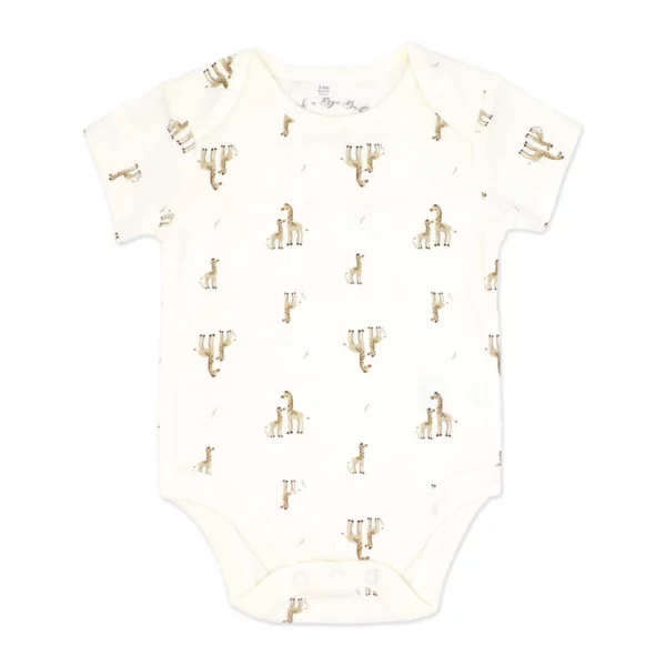 Body bébé blanc avec motifs girafes