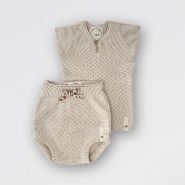Ensemble bébé Saga Copenhagen beige avec haut et culotte