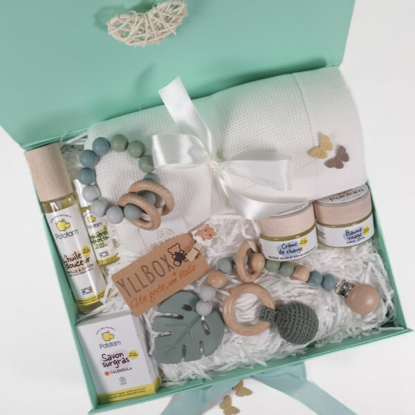 Contenu du coffret naissance Yael vu du dessus