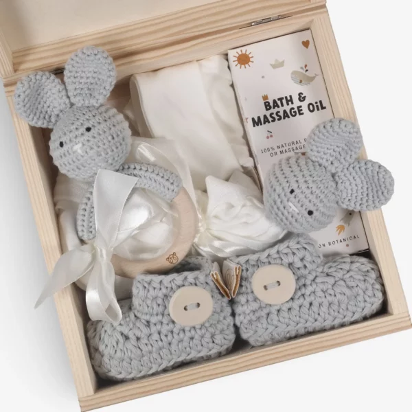 Cofanetto nascita Maylily M grigio visto dall’alto