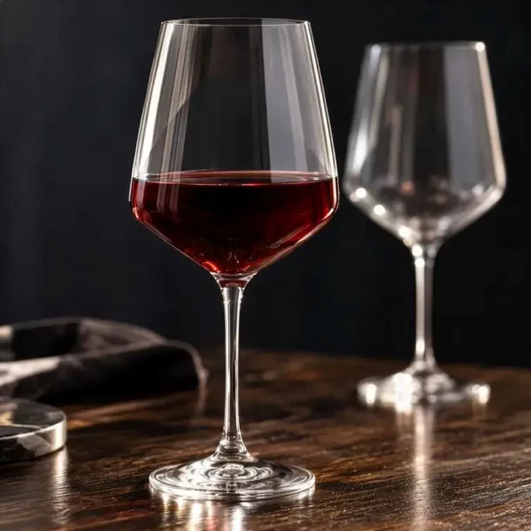 Verre à vin élégant sur pied pour coffret cadeau Duo Dégustation